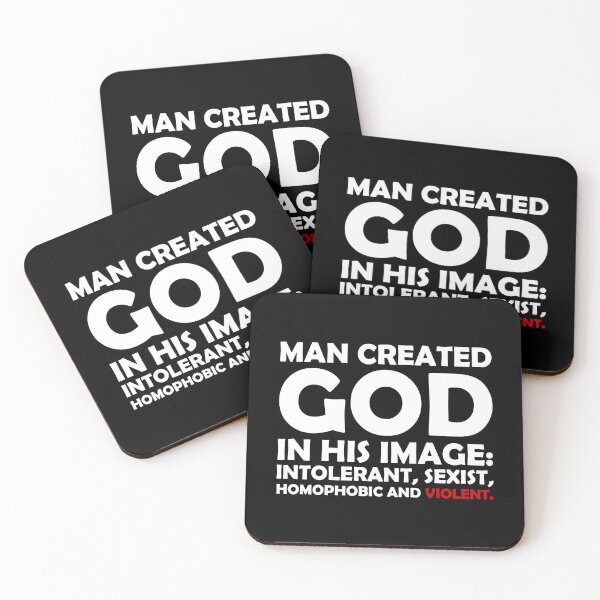 Item preview, Man created god is his image Intolerant sexist homophobic and violent designed and sold by QueendarChanse.