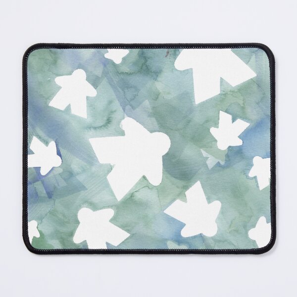 Item preview, Meeples in Green and Blue Watercolor Painting designed and sold by Zab Butler Design.