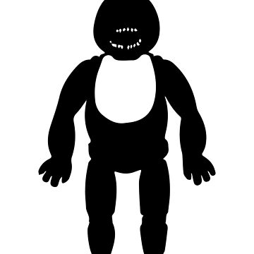 "fnaf sticker black silhouette, five nights at freddys" T-shirt by