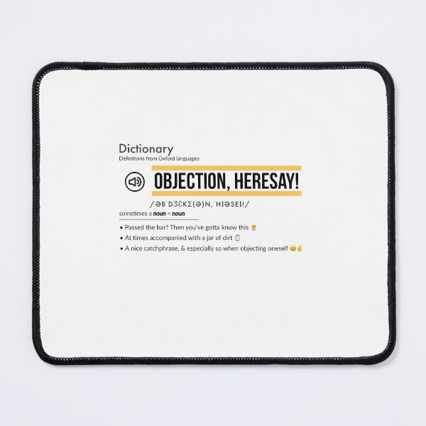 Item preview, Objection Hearsay Your Honor Exclusive Dictionary Definition - Clear designed and sold by Hayari 流行り.
