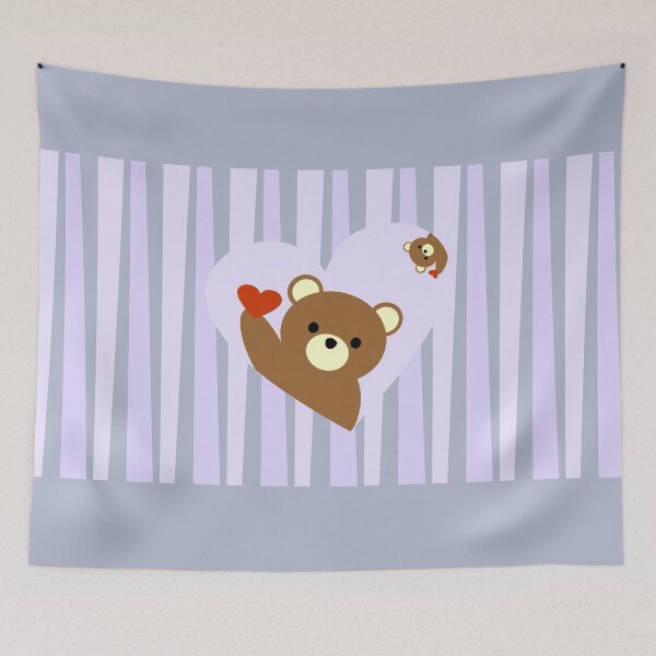Item preview, Valentine bear blue designed and sold by demonkourai.