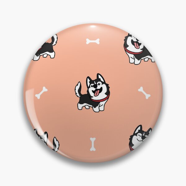 Item preview, Copy of Husky dog bone pattern happy boy peachy female male designed and sold by SmallOrbit.