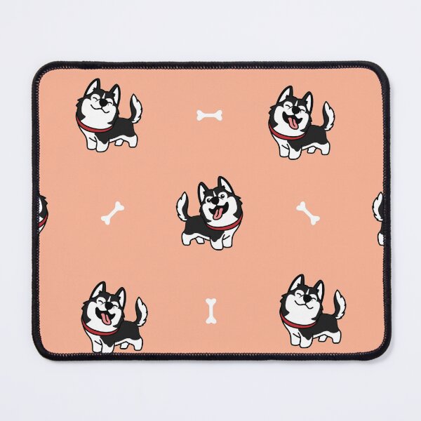 Item preview, Copy of Husky dog bone pattern happy boy peachy female male designed and sold by SmallOrbit.