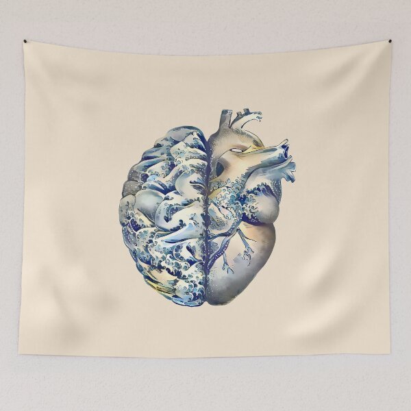 Item preview,  Big wave style, Right balance between head and brain or heart and feeling, designed and sold by Collagedream.