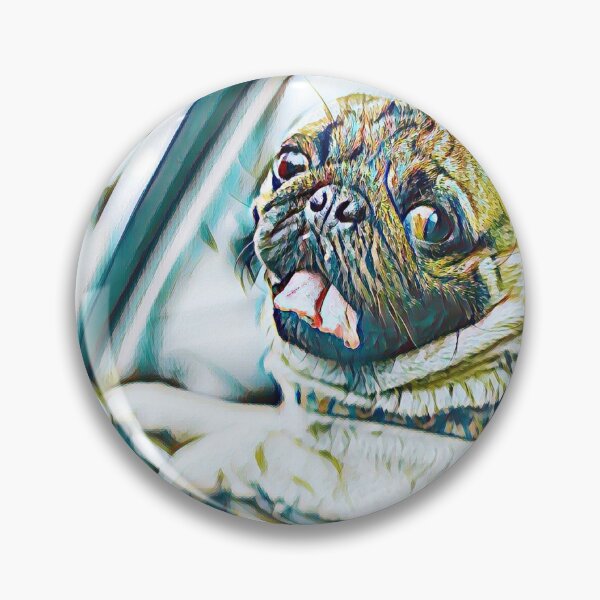 Item preview,  Driving Dutch Bulldog Portrait Puppy Pug Life Art designed and sold by TheWildFlix.