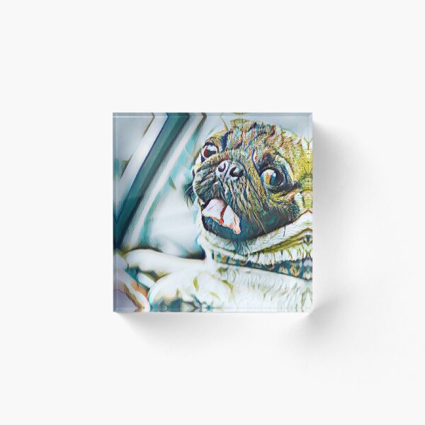 Item preview,  Driving Dutch Bulldog Portrait Puppy Pug Life Art designed and sold by TheWildFlix.