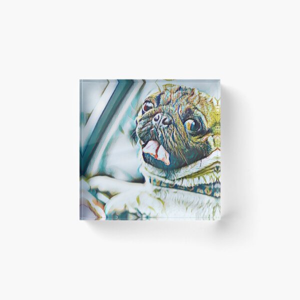 Item preview,  Driving Dutch Bulldog Portrait Puppy Pug Life Art designed and sold by TheWildFlix.