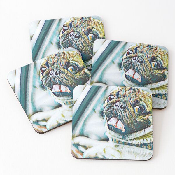 Item preview,  Driving Dutch Bulldog Portrait Puppy Pug Life Art designed and sold by TheWildFlix.
