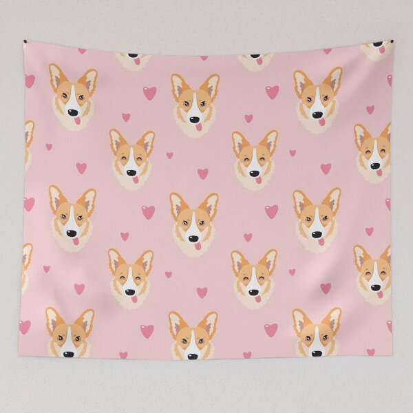 Item preview, Corgi dog bone pattern happy boy peachy female male girl designed and sold by SmallOrbit.