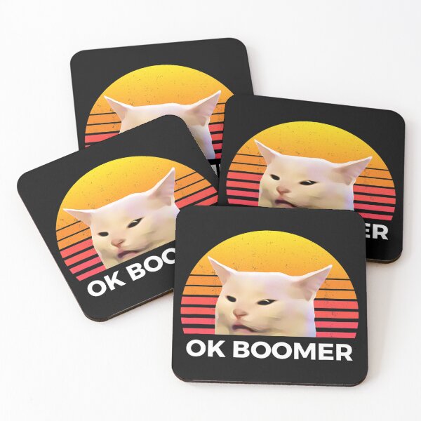 Item preview, Woman Yelling At Table Dinner Funny Cat Ok Boomer designed and sold by abstract-shapes.