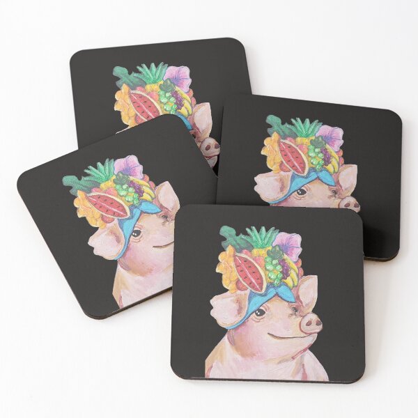 Item preview, Fruit Hat Pig designed and sold by DaughertyDraws.