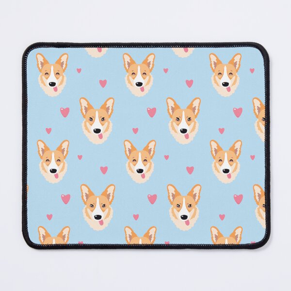 Item preview, Corgi dog bone pattern happy boy peachy female male girl blue designed and sold by SmallOrbit.