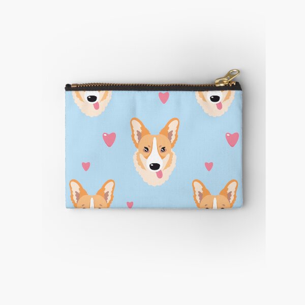 Item preview, Corgi dog bone pattern happy boy peachy female male girl blue designed and sold by SmallOrbit.