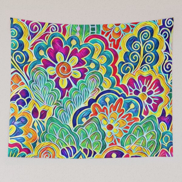 Item preview, Bright and Colorful Floral Pattern Art designed and sold by Alondra.
