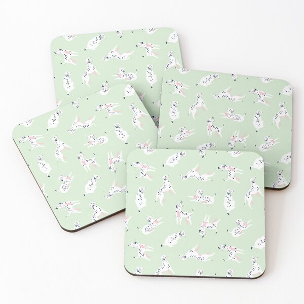 Item preview, dalmatian dog bone pattern happy boy peachy female male girl mint pink  designed and sold by SmallOrbit.