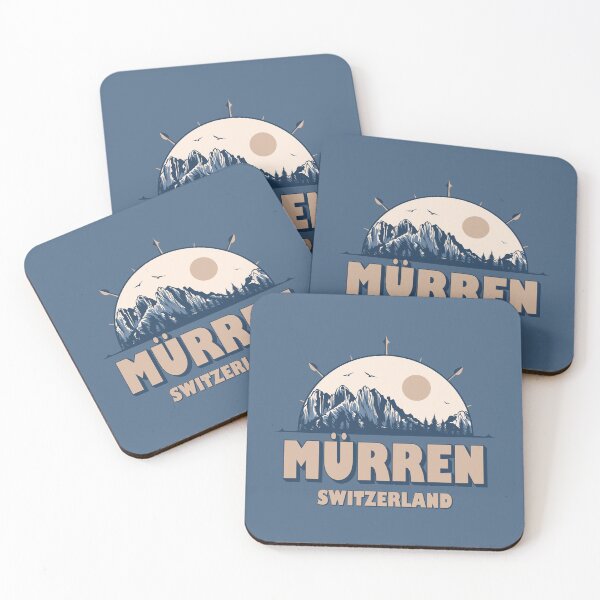 Artikelvorschau, Mürren Schweiz Schweizer Alpen Vintage Wanderdesign entworfen und verkauft von CynthiaGraphics.