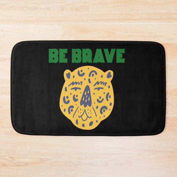 Item preview, be brave leopard cat face groovy designed and sold by Sara Natura.