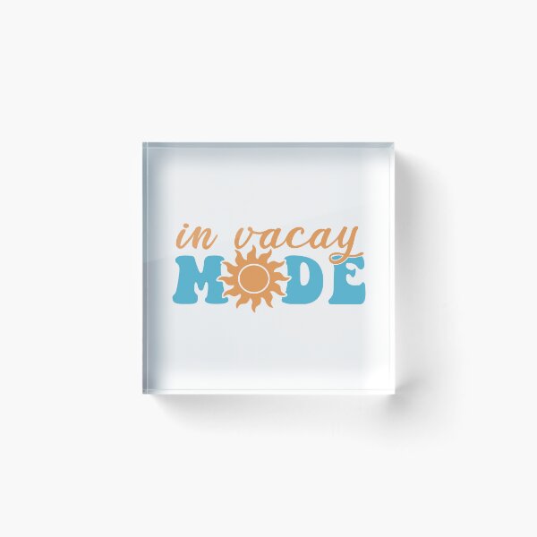 Item preview, In Vacay Mode: Summer Vacation Typography designed and sold by Happy Puppy Print On Demand.