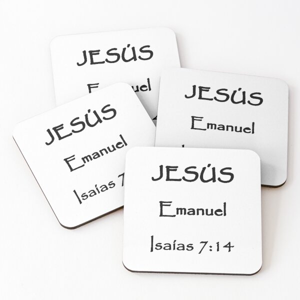 Item preview, Isaiah 7:14 Jesus Emanuel Spanish Bible Verse designed and sold by NombresDeJesus.
