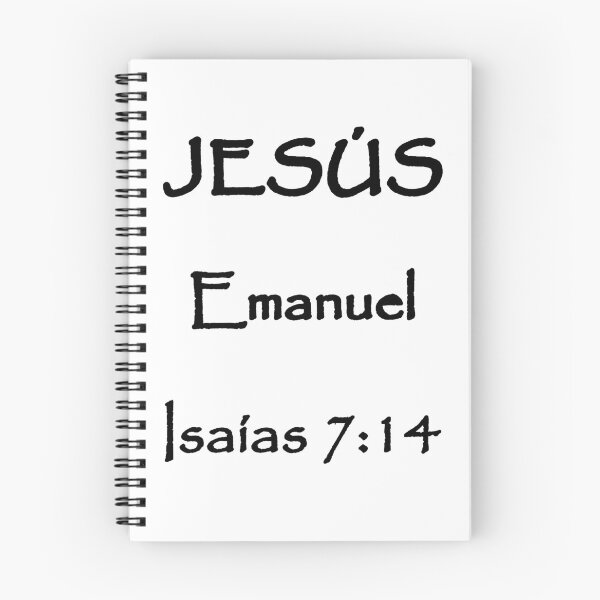Item preview, Isaiah 7:14 Jesus Emanuel Spanish Bible Verse designed and sold by NombresDeJesus.