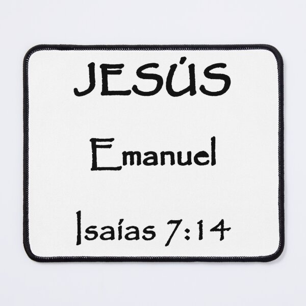 Item preview, Isaiah 7:14 Jesus Emanuel Spanish Bible Verse designed and sold by NombresDeJesus.