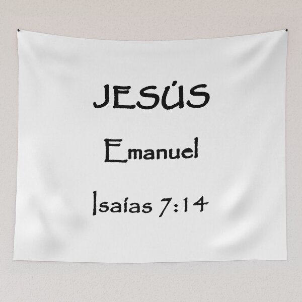 Item preview, Isaiah 7:14 Jesus Emanuel Spanish Bible Verse designed and sold by NombresDeJesus.