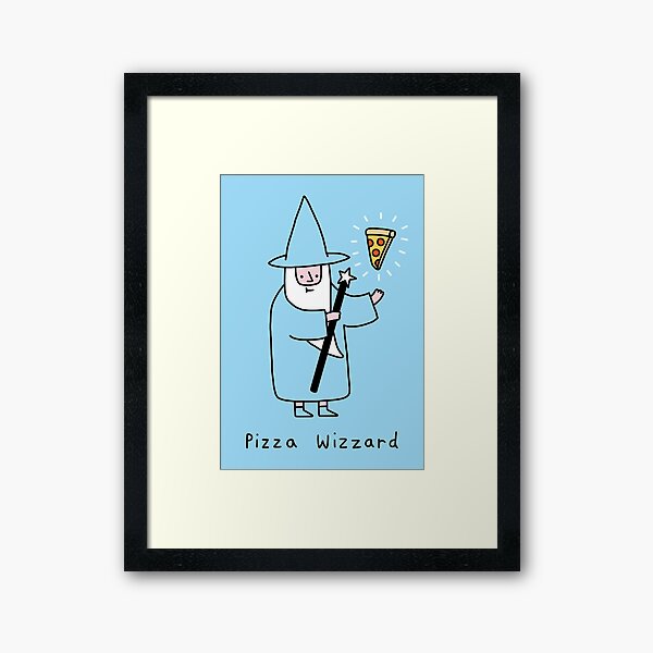 Pizza Wizzard Framed Art Print