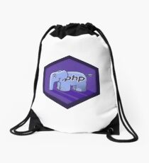 PHP Elephpant Sticker (custom) Drawstring Bag