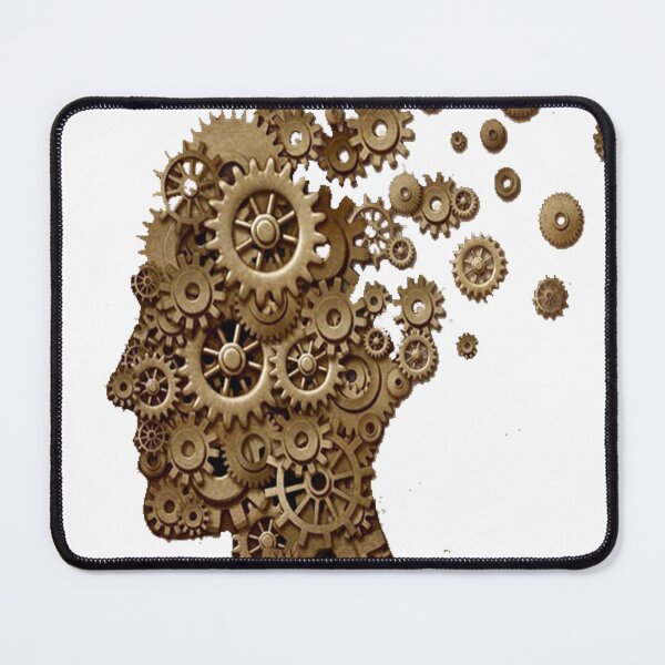 Item preview, person, mechanism, gear, brain, art designed and sold by Viktoriia Trubiichuk.