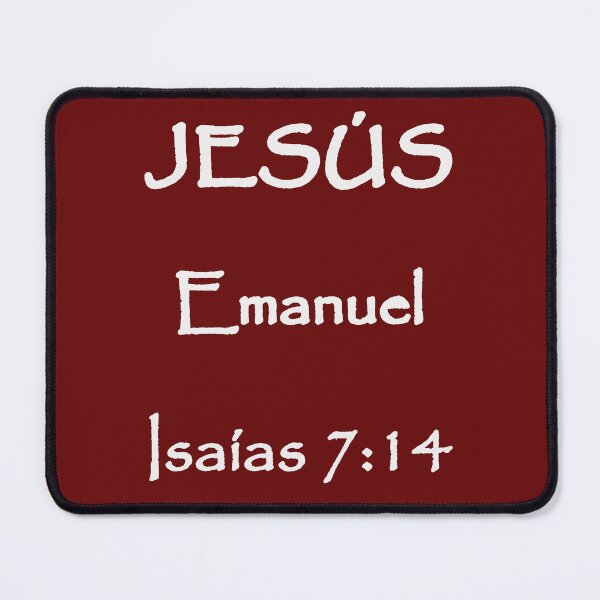 Item preview, Isaiah 7:14 Jesus Emanuel Spanish Bible Verse designed and sold by NombresDeJesus.