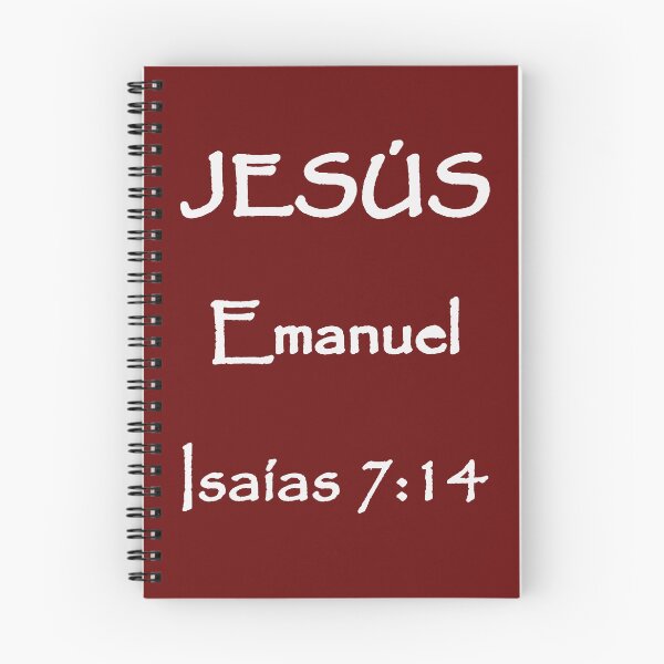 Item preview, Isaiah 7:14 Jesus Emanuel Spanish Bible Verse designed and sold by NombresDeJesus.