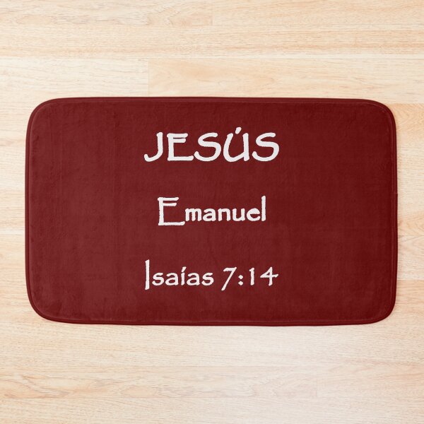 Item preview, Isaiah 7:14 Jesus Emanuel Spanish Bible Verse designed and sold by NombresDeJesus.