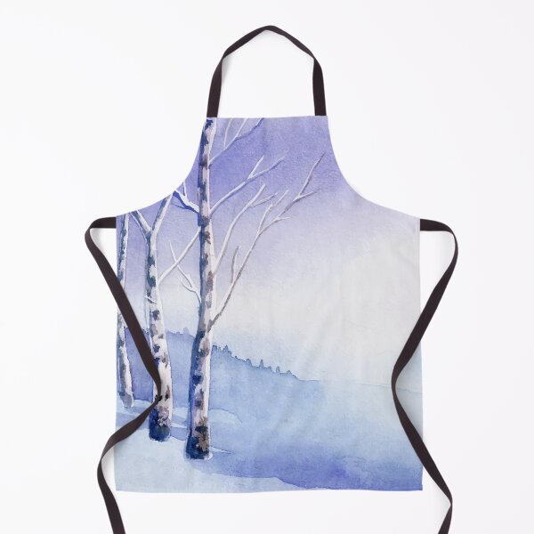 Item preview, Hand-drawn Winter Watercolor Misty Cedar Forest illustration designed and sold by hatimelhag.