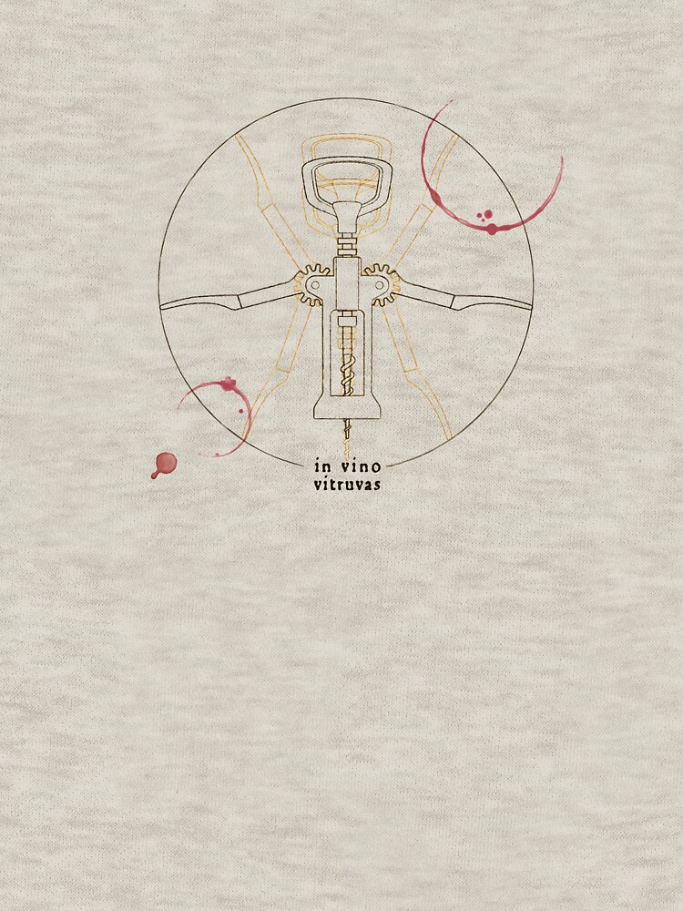 Aperçu 7 sur 7. T-shirt classique avec l'œuvre in vino vitruvas créée et vendue par MC-aka-Panurge.