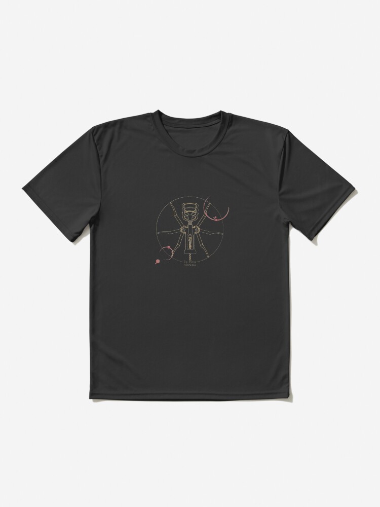Aperçu 2 sur 7. T-shirt respirant avec l'œuvre in vino vitruvas créée et vendue par MC-aka-Panurge.