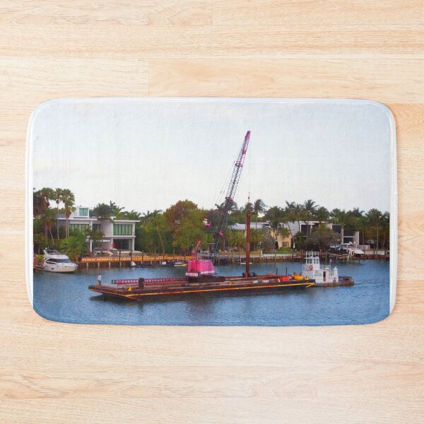 Item preview, Floating Barge on Miami River designed and sold by BritishYank.