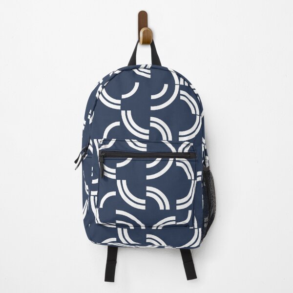Item preview, White curves on navy blue background designed and sold by BattaAnastasia.