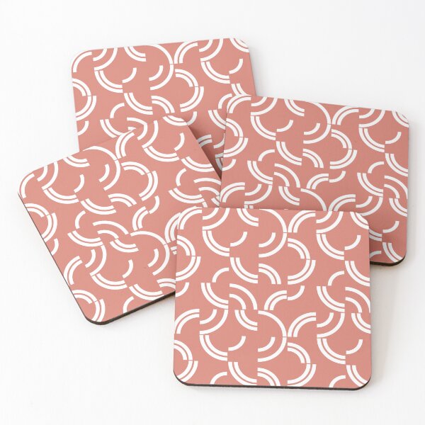 Item preview, White curves on pink background designed and sold by BattaAnastasia.