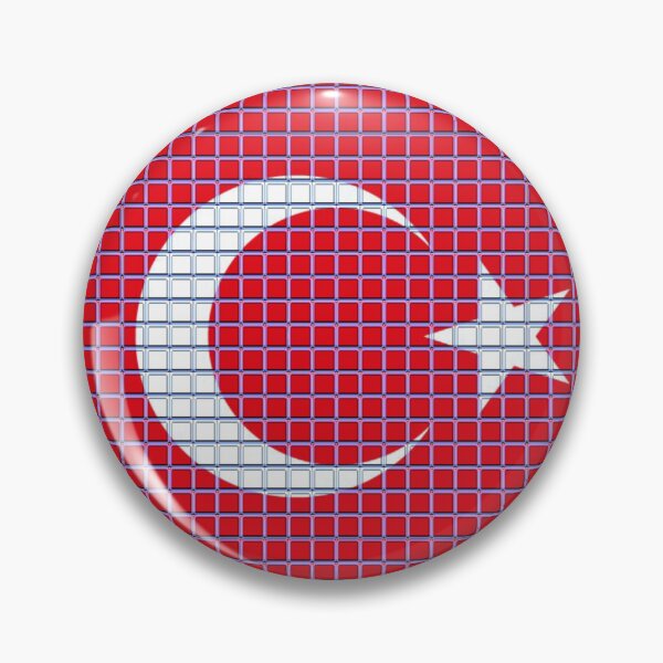 Item preview, Turkey Flag Rounded - Squares Pixel  designed and sold by MoonElite.