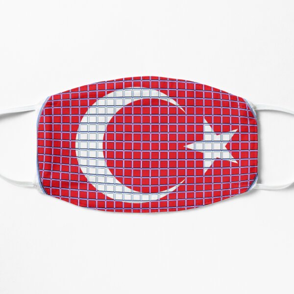 Turkey Flag Rounded - Squares Pixel Flat Mask