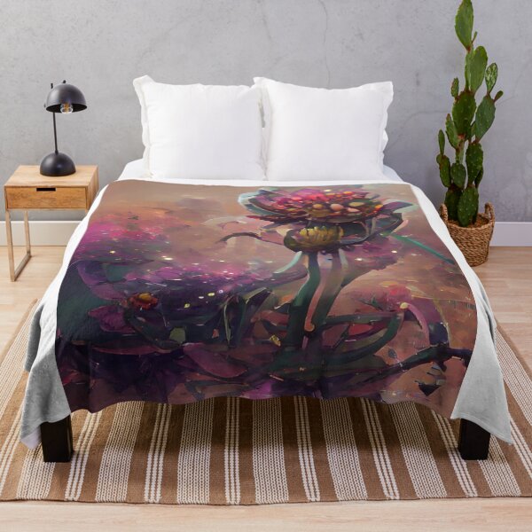 Item preview, Magical Alien Flower Pink  Painting designed and sold by ArtsySaturn.