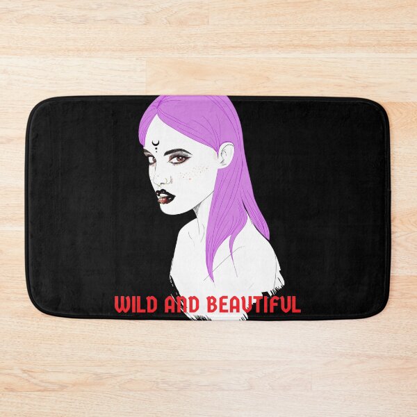 Item preview, WILD AND BEAUTIFUL beautiful purple haired goth witch designed and sold by LargeShop.