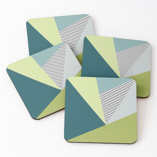 Item preview, Green and blue abstract geometric design designed and sold by BattaAnastasia.