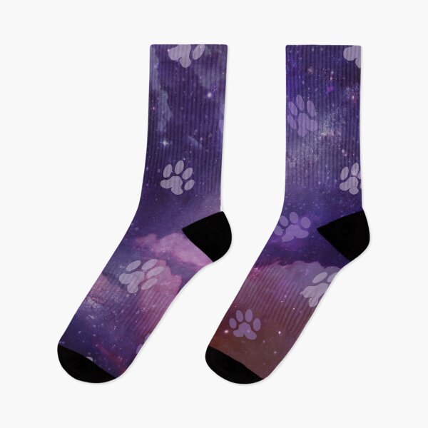 Item preview, purple galaxy pattern with dog and cat paw print designed and sold by Beeroclock.