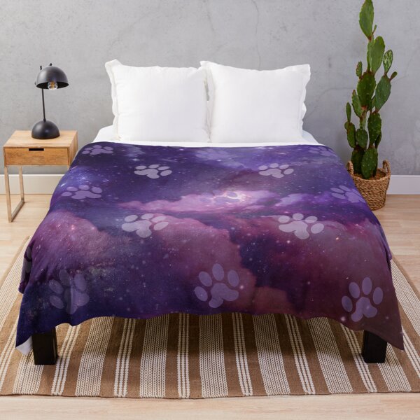 Item preview, purple galaxy pattern with dog and cat paw print designed and sold by Beeroclock.