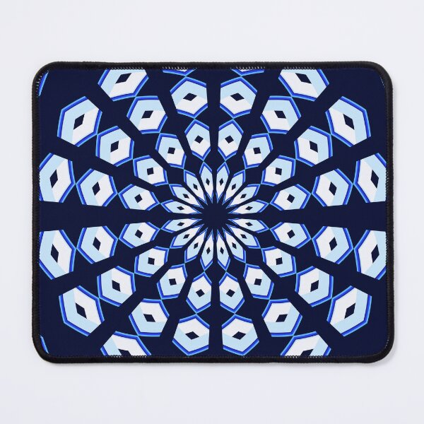 Item preview, Blue and White Circular Optical Illusion designed and sold by ckylin.