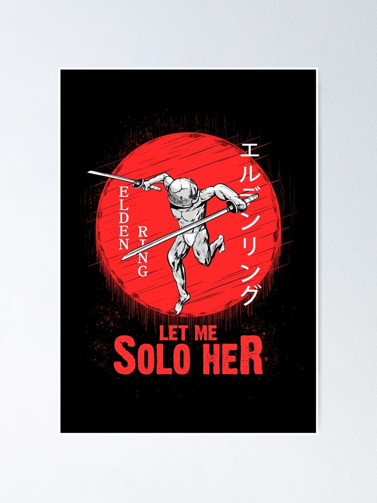 LET ME SOLO HER Jar Head Warrior Eating Ramen  Poster for Sale by  Lakisha's Design