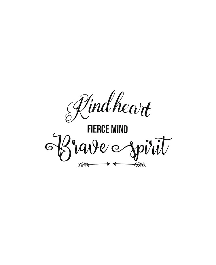 Kind Heart, Fierce Mind, Brave Spirit - Girly Inspirational Typography  iPad Case & Skin for Sale by Sago-Design
