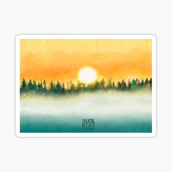 Sun Over the Trees Sticker