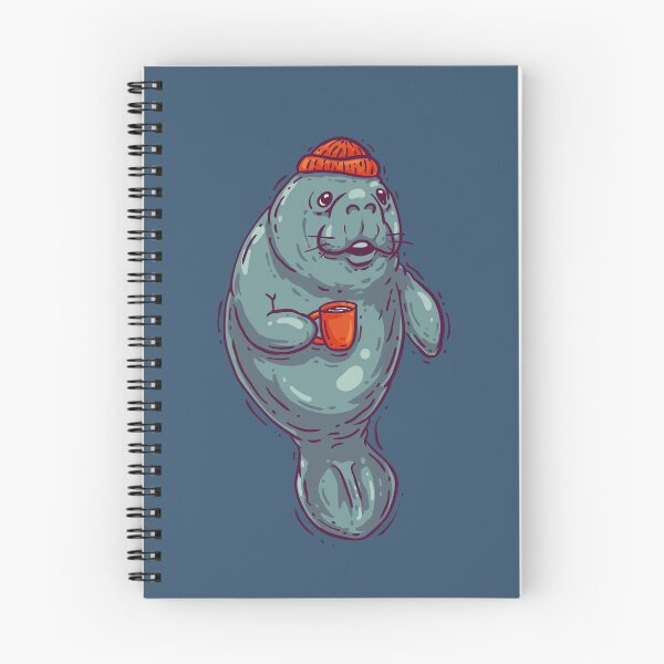 Item preview, Morning Manatee - Having a Coffee | Manatea | Dugong | Manatee County designed and sold by Any Color Designs.